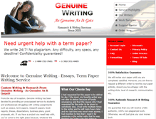 Tablet Screenshot of genuinewriting.com